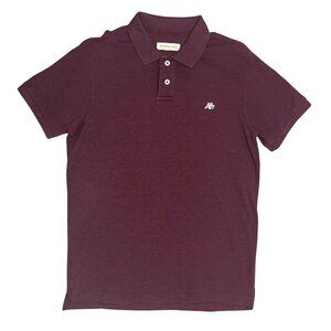 Aeropostale Men's Polo Shirt Size M Burgundy Casual A87 Logo Classic Casual